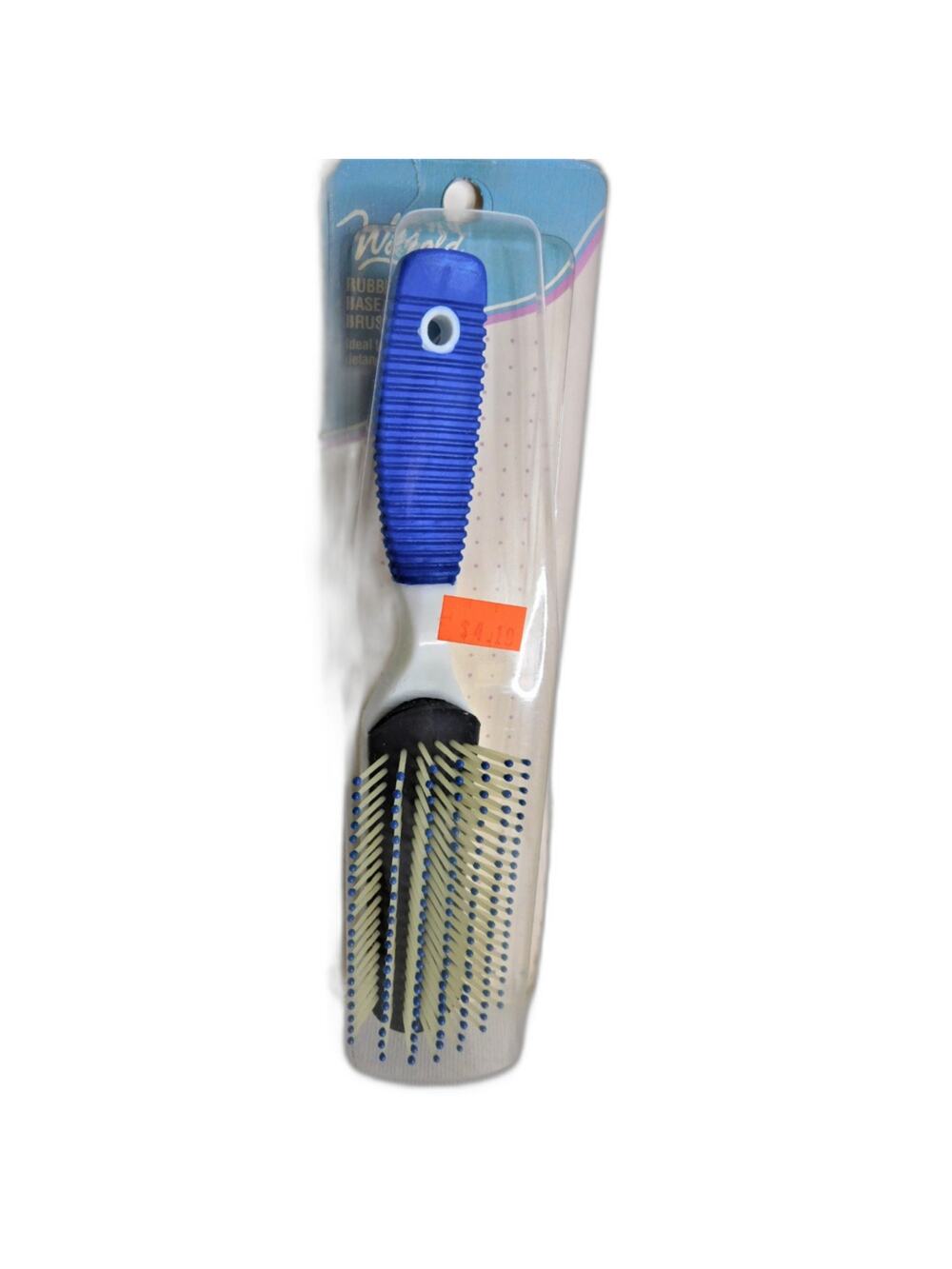 Vintage Wilhold Blue Rubber Base Detangling Hair Brush #8120